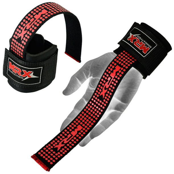 2x Hand Wraps Bar Strap Padded Weight Lifter Straps Boxing MMA Deadlift Gym Wrap 